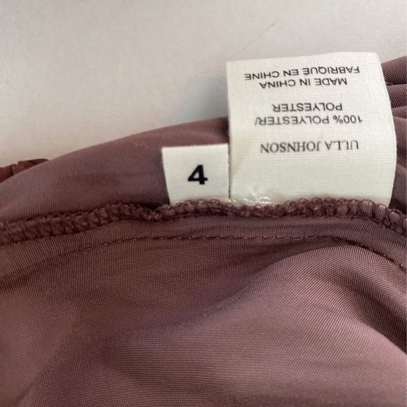 Ulla Johnson Mini Skirt Women 4 Brown Purple Pleated Ruffle Elastic Waist Tiered - Picture 5 of 6